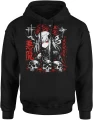 Anime demon girl czaszki mroczny styl goth manga horror japoński klimat dark Męska bluza z kapturem 