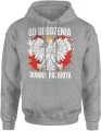 Od urodzenia dumny patriota orzeł polska flaga symbol narodowy patriotyczny styl Męska bluza z kapturem 
