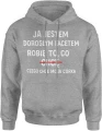 Jestem dorosłym facetem robię co chcę tata córka humor ojciec rodzina Męska bluza z kapturem 