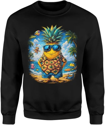 Ananas wakacje plaża lato tropiki śmieszny owoc hawaje chill surfing humor styl Męska bluza