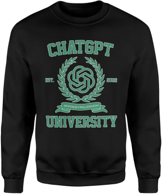 Chatgpt university est 2022 ai sztuczna inteligencja nerd college tech humor geek Męska bluza