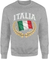 Italia flaga włochy godło laur patriotyczny symbol europa kraj heritage styl vintage Męska bluza 