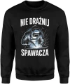 Nie drażnij spawacza spawanie warsztat metal praca techniczna iskry fachowiec zawód humor Męska bluza 