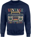 Retro radio kasetowe lata 80 vintage styl oldschool muzyka klimat analog limitowana edycja Męska bluza 