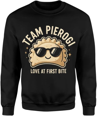 Pierogi jedzenie kuchnia polska miłość od pierwszego kęsa humor foodie Męska bluza