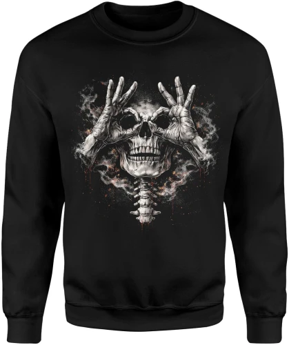 Czaszka dym halloween mroczny klimat horror sztuka grozy styl gotycki dark Męska bluza 