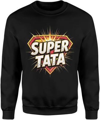 Super tata bohater rodzina siła ojciec komiks styl hero Męska bluza