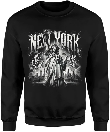 New York Statua Wolności street art miasto USA Męska bluza 