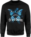 Niebieski motyl estetyczny styl good vibes freedom wolność natura delikatny klimat art vibe Męska bluza 