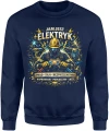 Jestem elektryk prąd napięcie instalacje elektryczne narzędzia fachowiec energia zawód Męska bluza 