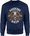 Hardcore biker motocykl czaszka płomienie stal silnik jazda moto styl Męska bluza 