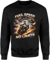 Full speed no limits motocykl wyścigi adrenalina szybka jazda tor racing styl Męska bluza 