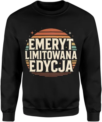 Emeryt limitowana edycja retro zachód słońca styl vintage klasyczny chill vibe Męska bluza