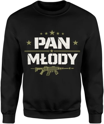 Pan młody gwiazdy styl militarny wieczór kawalerski ekipa ślubna party vibe Męska bluza