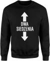 Dwa siedzenia strzałki góra dół humor śmieszny motyw Męska bluza 