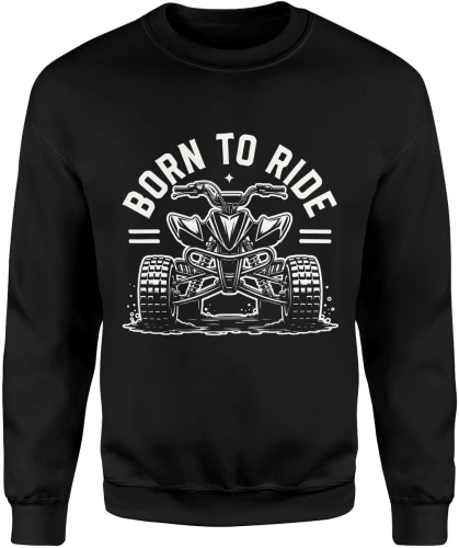 Born to ride quad ATV jazda terenowa adrenalina offroad motory sport ekstremalny pasja Męska bluza 
