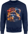 Sportowe auta ogień prędkość tuning wyścigi drift adrenalina nocne miasto motoryzacja styl Męska bluza 