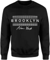 Brooklyn new york miasto usa streetwear urban styl typografia Męska bluza 