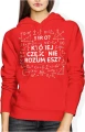 Matematyka wzory równania serio której części nie rozumiesz nauczyciel szkoła geek Damska bluza z kapturem 