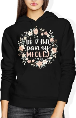 Drużyna panny młodej kwiatowy wianek wieczór panieński imprezowy styl przyjaciółki team bride Damska bluza z kapturem