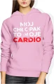 Mój chłopak to moje cardio miłość związek romantyczny humor fitness para zakochanych styl Damska bluza z kapturem 