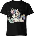 Jednorożec czytający książkę pastel kawaii fantasy magia gwiazdy cute Dziecięca koszulka 