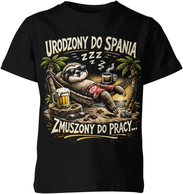 Lenistwo relaks hamak plaża chill kawa piwo wakacje odpoczynek Dziecięca koszulka