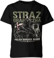 Straż Graniczna Polish Border Guard żołnierz karabin granica patrol bezpieczeństwo służba Dziecięca koszulka 
