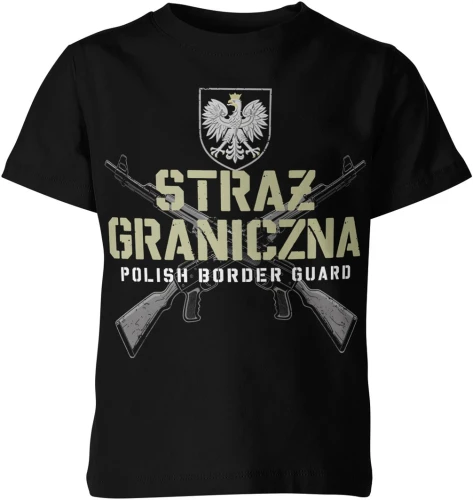 Straż Graniczna Polish Border Guard orzeł godło karabiny skrzyżowane służba graniczna Dziecięca koszulka 