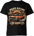 Samochód muscle car klasyk USA Los Angeles racing szybka jazda moc silnik styl Dziecięca koszulka 