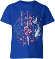 Karp koi yin yang katana sakura styl japoński zen samuraj ryba koi orientalny motyw Japonia Dziecięca koszulka 