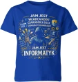 Informatyk programista kodowanie technologia komputer hacker sieci cyber bezpieczeństwo IT pasja Dziecięca koszulka 