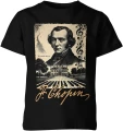 Fryderyk Chopin portret muzyka fortepian nuty klasyka styl artystyczny Dziecięca koszulka 