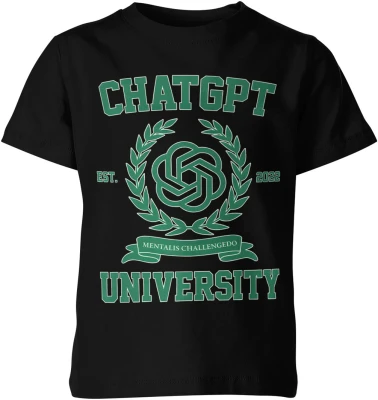 Chatgpt university est 2022 ai sztuczna inteligencja nerd college tech humor geek Dziecięca koszulka