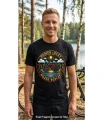 Rower góry natura słońce las jezioro przygoda turystyka outdoor pasja jazda krajobraz Męska koszulka