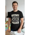 Gotowy do wymiany pieluch prezent dla przyszłego Taty Męska koszulka czarna