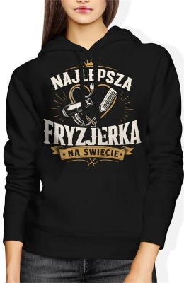 Najlepsza Fryzjerka Na Świecie Beauty Damska bluza z kapturem