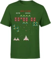Gra arcade kosmiczny statek piksele High Score 8 bit Męska koszulka 