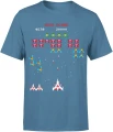 Gra arcade kosmiczny statek piksele High Score 8 bit Męska koszulka 