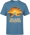 Wlezę wszędzie trekking wędrówki przygoda Męska koszulka 