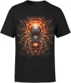 Mroczny pająk czaszka okultystyczne symbole fantasy Męska koszulka 