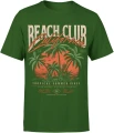 Beach Club California tropical summer palm wakacje Męska koszulka 