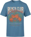Beach Club California tropical summer palm wakacje Męska koszulka 