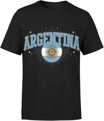Argentyna flaga vintage football mundial kibic sport Męska koszulka