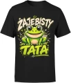 Zajebisty tata żaba wesoła ropucha Męska koszulka 