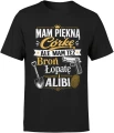 Córka broń łopata alibi gangster daddy Męska koszulka 