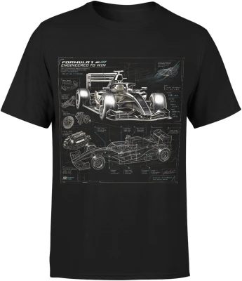 Formula 1 Wyścigówka Motorsport Grand Prix Racing Męska koszulka