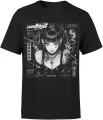 Anime goth girl demon horns manga japonia Męska koszulka 