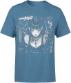 Anime goth girl demon horns manga japonia Męska koszulka 