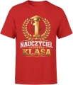Nauczyciel pierwsza klasa złoty medal wychowawca Męska koszulka 